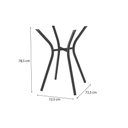 Ver imagem 2 de Base Mesa de Jantar Sardenha M086 Aço S/ Tampo Preto - Kappesberg