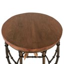 Ver imagem 6 de Banqueta Rústica Em Ferro Verniz Com Passarinhos Para Varandas Libertas Rosas Artesanato Barril Com