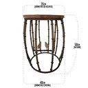 Ver imagem 2 de Banqueta Rústica Em Ferro Verniz Com Passarinhos Para Varandas Libertas Rosas Artesanato Barril Com