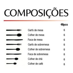 FAQUEIRO 48 PEÇAS VERSAILLES INOX - MY ST. JAMES - 5