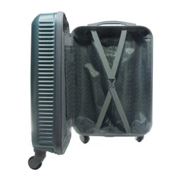 MALA DE BORDO EM ABS PEQUENA 30KG RÍGIDA E RODINHAS GIRO 360º VERDE YINS - 3