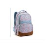 mochila feminina grande floral 3 divisorias linda - 2