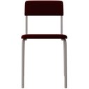 Ver imagem 3 de Kit 04 Cadeiras Estofada para Sala de Jantar Sense Branco C01 Veludo Vermelho Vinho - Lyam Decor