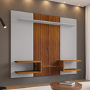 Ver imagem 3 de Painel Atlas Off White/naturalle Ripado – Bechara Móveis