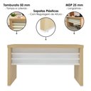 Ver mais imagens de Mesa Escritório Executivo Moderno 3 Gavetas MDP 136cm Carvalho Branco Artany
