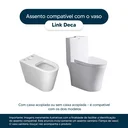 Ver imagem 2 de Tampa de Vaso Laqueado Com Amortecedor Link/LK Preto para Bacia Deca com Ferragem Preta