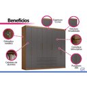 Ver imagem 5 de Guarda Roupa 8 Portas 6 Gavs Master S. Andirá Grafite