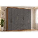 Ver imagem 1 de Guarda Roupa 8 Portas 6 Gavs Master S. Andirá Grafite