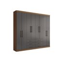 Ver imagem 2 de Guarda Roupa 8 Portas 6 Gavs Master S. Andirá Grafite