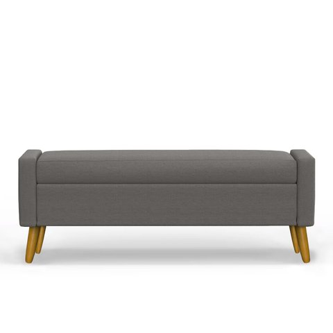 Recamier Bau Londres 1,40m Suede Cinza - Clique Decor Clique Decorações