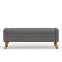 Ver imagem 1 de Recamier Bau Londres 1,40m Suede Cinza - Clique Decor Clique Decorações