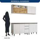 Ver imagem 4 de Cozinha Modulada 4 Peças com Aéreo de Vidro Reflecta Evidence