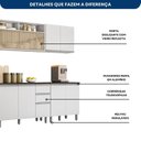 Ver imagem 6 de Cozinha Modulada 4 Peças com Aéreo de Vidro Reflecta Evidence