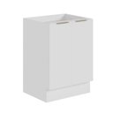 Ver imagem 2 de Balcão Planejado 2 Portas 60cm sem Tampo com Rodapé Ipanema CabeCasa MadeiraOriginals Branco