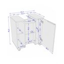 Ver mais imagens de Armário Gabinete Banheiro Carrinho Rodinha Lux Ripado Branco