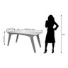 Conjunto Sala De Jantar Selena 180X80 Tampo Em Vidro/Mdf 6 CadeirasSavana/Off White/Nude - 5