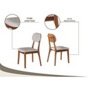Ver imagem 2 de Kit 4 Cadeiras Dalia Madeira Maciça Tauari e Linho Prata