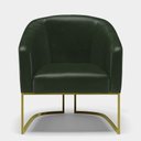 Ver imagem 4 de Poltrona Decorativa Industrial Dourado Stella Sintético Pu - D’Rossi Verde