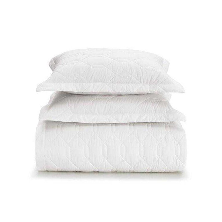 Cobre Leito Solteiro Karsten com 1 Porta Travesseiros 180 Fios Liss Branco