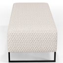 Ver imagem 2 de Puff Decorativo Sala de Estar Bali W01 Base Ferro 120x50 Cm Bouclê Cru - Lyam