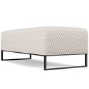 Ver imagem 4 de Puff Decorativo Sala de Estar Bali W01 Base Ferro 120x50 Cm Bouclê Cru - Lyam