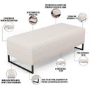 Ver imagem 7 de Puff Decorativo Sala de Estar Bali W01 Base Ferro 120x50 Cm Bouclê Cru - Lyam