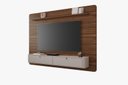 Ver imagem 1 de Painel Arcos Ideal para Tv até 65'' com Puxadores em Couro:avelã / Off