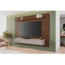 Ver imagem 3 de Painel Arcos Ideal para Tv até 65'' com Puxadores em Couro:avelã / Off