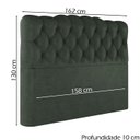 Ver imagem 4 de Cabeceira Queen 158 cm Milan Veludo Verde Soon