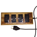 Ver imagem 1 de Extensão Madeira Régua Elétrica 4 Tomadas Preta