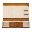 Ver imagem 2 de Home para TV Ate 60' Guaiba 2 Portas com LED Off White Canela Mobler