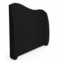 Ver imagem 6 de Cabeceira Cama Casal Queen Size Petala 160cm Orgânica Curva Bouclê Preto - Vimont Moveis