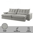 Ver imagem 4 de Sofá Classic Linho 02 Módulos 120 Cm B25 Meu Sofá Online A230 Linho Cinza