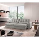 Ver imagem 1 de Sofá Classic Linho 02 Módulos 120 Cm B25 Meu Sofá Online A230 Linho Cinza