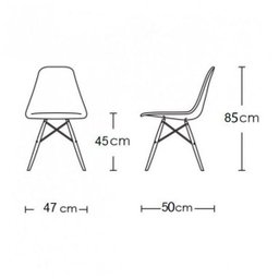 Conjunto de Mesa de Jantar Eames Eiffel Redonda 90cm Tampo de Madeira Preto com 4 Cadeiras Pretas Pr - 6