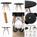 Ver imagem 4 de Conjunto Mesa 90cm e 4 Cadeiras Polipropileno Eiffel: Design para Cozinha e Jantar