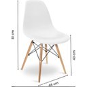 Ver imagem 7 de Conjunto de Mesa de Jantar Eames Redonda 90cm Tampo de Madeira Branco com 4 Cadeiras Eames Brancas