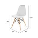 Ver imagem 7 de Conjunto de Mesa de Jantar Eames Redonda 90cm Tampo de Madeira Branco com 4 Cadeiras Eames Brancas