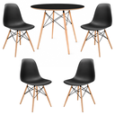 Ver imagem 2 de Conjunto Mesa 110cm e 4 Cadeiras Eiffel para Cozinha e Sala de Jantar