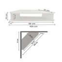 Ver imagem 6 de Rack Suspenso para Tv de até 43” Aparador Bancada Estante de Canto Branco