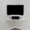 Ver imagem 3 de Rack Suspenso para Tv de até 43” Aparador Bancada Estante de Canto Branco