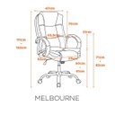 Ver imagem 2 de Cadeira para Escritório Moderna Giratória Estofada PU Melbourne Fratini