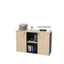 Ver imagem 1 de Armário Credenza Escritório Baixo Semiaberto Portas C/chave Netmobil - Dubai/preto