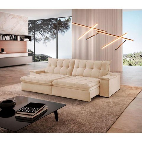 Sofá Lua Linho 02 Módulos 80 Cm B25cm Meu Sofá Online A294 Linho Creme