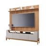 Painel Trend + Bancada Moema Permobili para TV até 70'' - Off White/Nature - 1