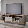 Painel Trend + Bancada Moema Permobili para TV até 70'' - Off White/Nature - 2