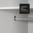 Ver imagem 6 de Guarda-roupa Casal Austin 4 Portas de Espelho 3 Gavetas Branco