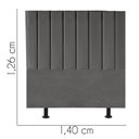 Ver imagem 3 de Cabeceira Estofada Carla 140cm Casal Para Cama Box Quarto Suede Cinza Escuro Grafite - Gat Magazine