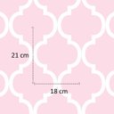 Ver imagem 4 de Papel de Parede para Sala Grade Rosa + Cola para Aplicação