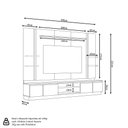 Ver imagem 4 de Conjunto Painel Rack 2 Módulos Laterais Been Mdp/mdf Tv até 75 Canela/gris G77 - Gran Belo